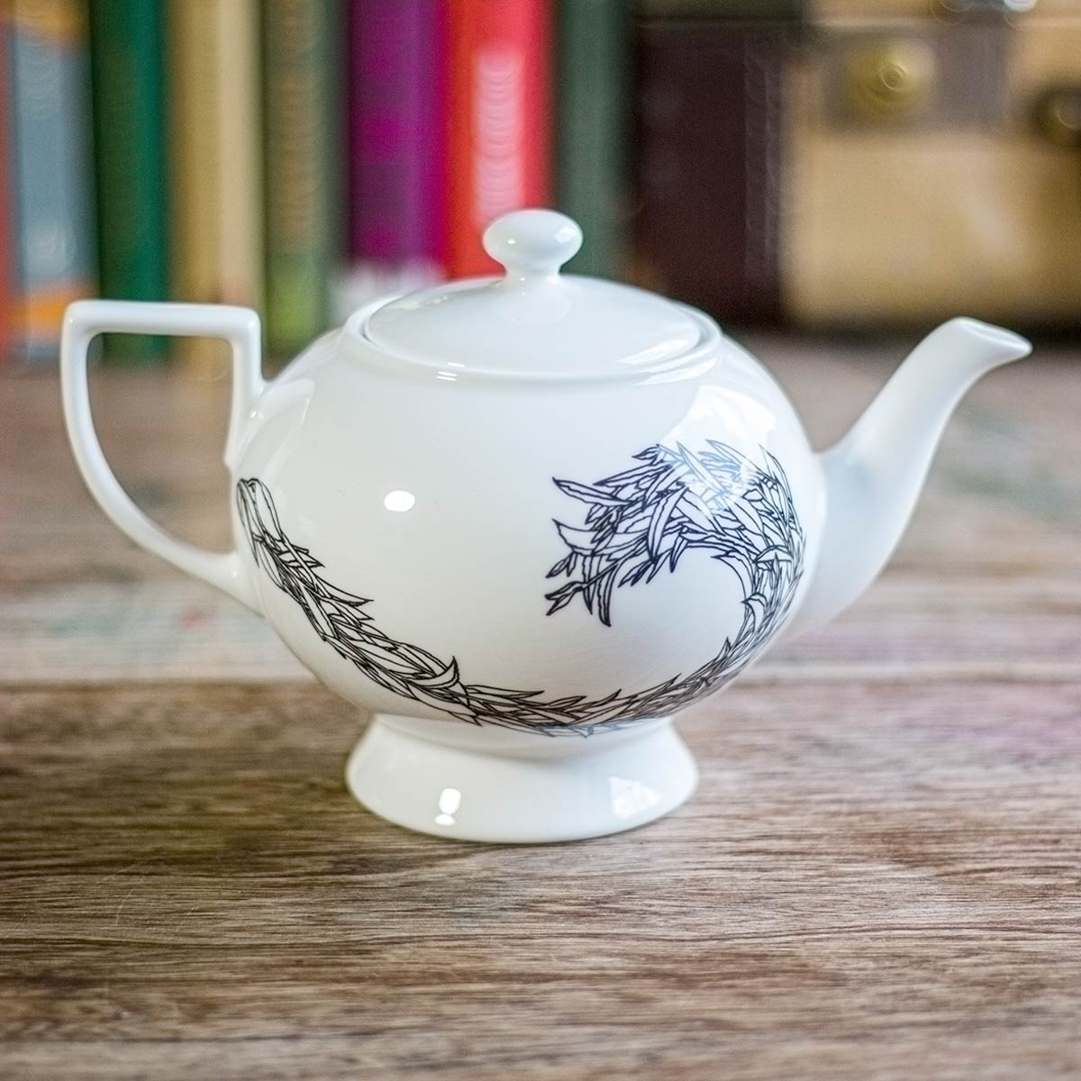 Attractive Art Deco Style Bone China Teapot In The "ritzy" Design