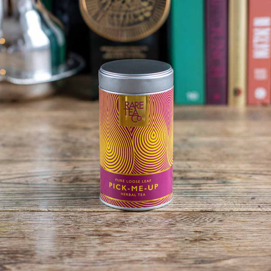 tin of Rare Tea Company Pick-Me-Up loose leaf tea
