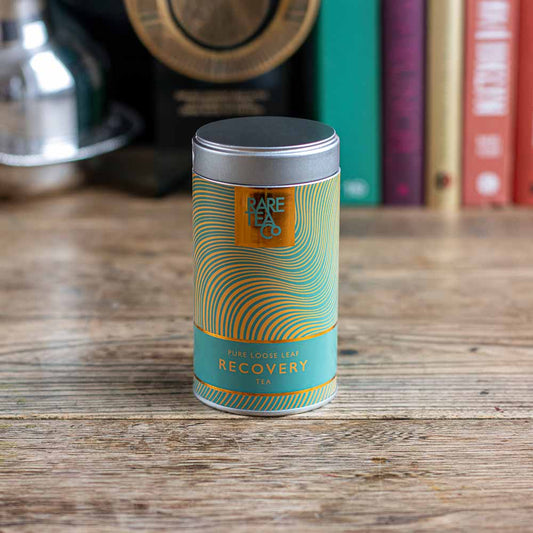 tin of Rare Tea Company Recovery loose leaf tea
