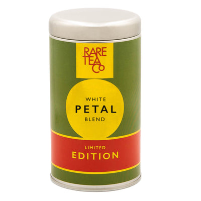 Empty Rare White Petal Tea Tin